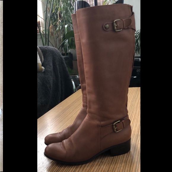 Corso Como Tall Brown Leather Riding Boots Size 7.5 - Picture 1 of 7